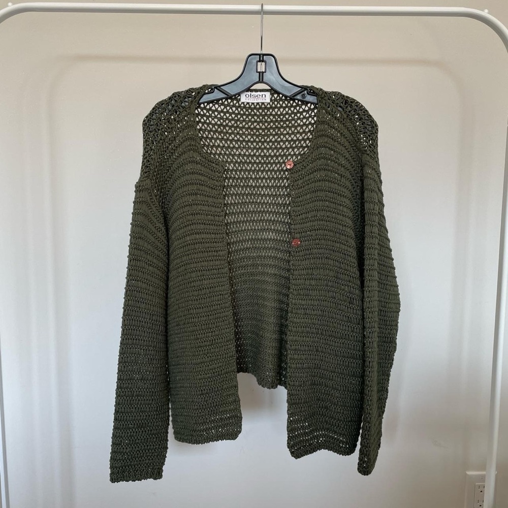 Olsen Collection Crochet Cardigan